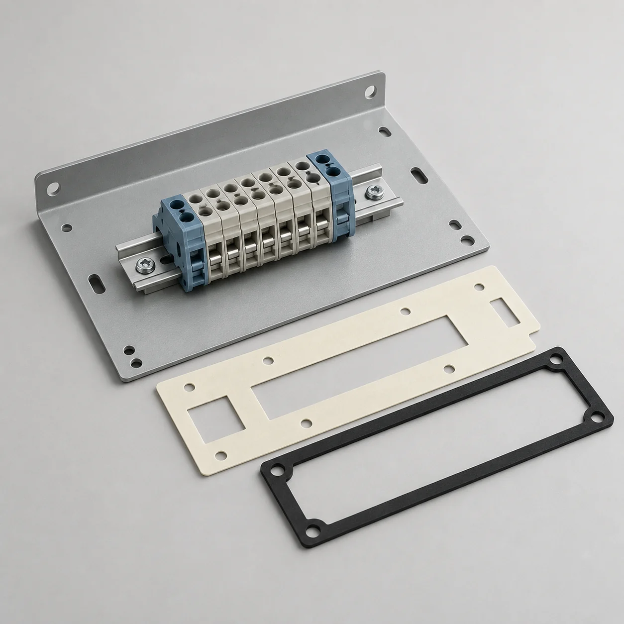 Electrical equipment assembly with insulation and sealing components