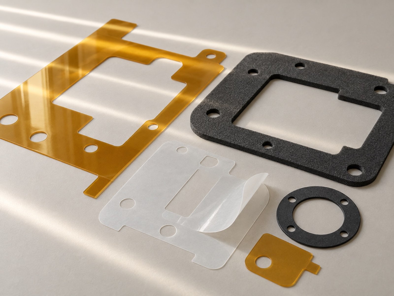 Conceptual die-cut component profiles for geometry and DFM review