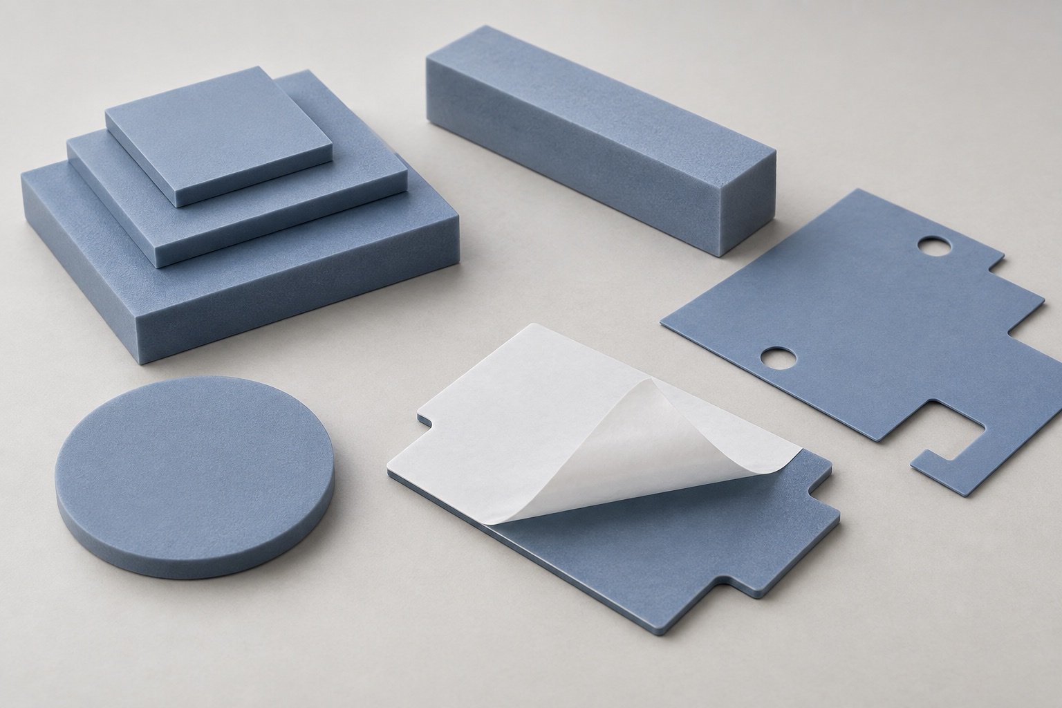 Die-cut thermal interface component shapes on a neutral surface